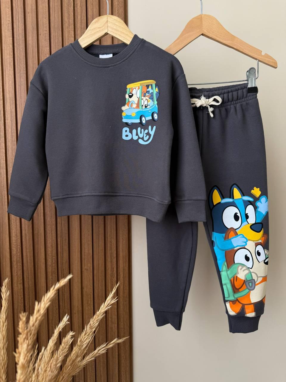 Bluey Baskılı Antrasit Erkek Çocuk Takım