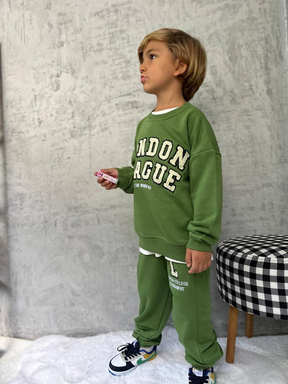 SÜZENE LONDON LEAGUE NAKIŞLI ZR MODEL YEŞİL ERKEK ÇOCUK TAKIM