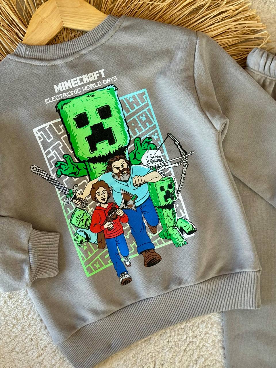 Minecraft Baskılı Erkek Çocuk Takım