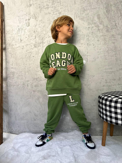SÜZENE LONDON LEAGUE NAKIŞLI ZR MODEL YEŞİL ERKEK ÇOCUK TAKIM
