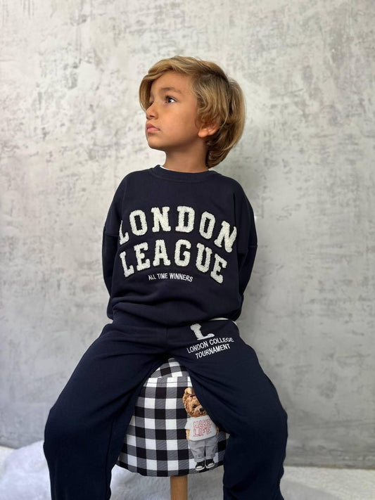 SÜZENE LONDON LEAGUE NAKIŞLI ZR MODEL LACİVERT ERKEK  ÇOCUK TAKIM
