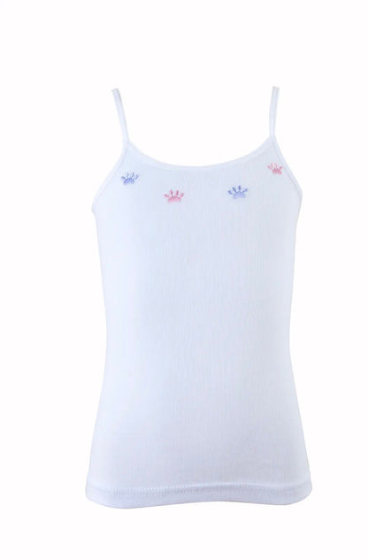 Kız Çocuk İp Askılı İşlemeli 2' li Atlet