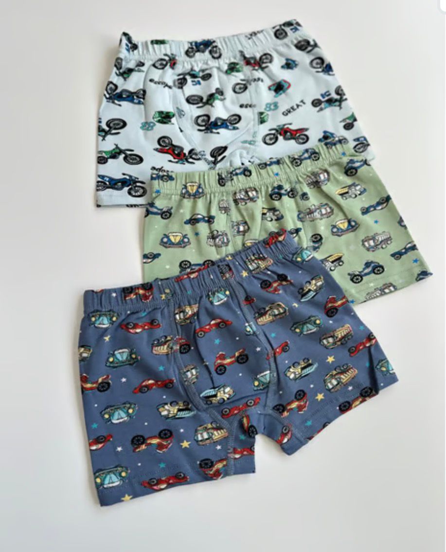 Erkek Çocuk Dijital Baskılı 3'lü Boxer