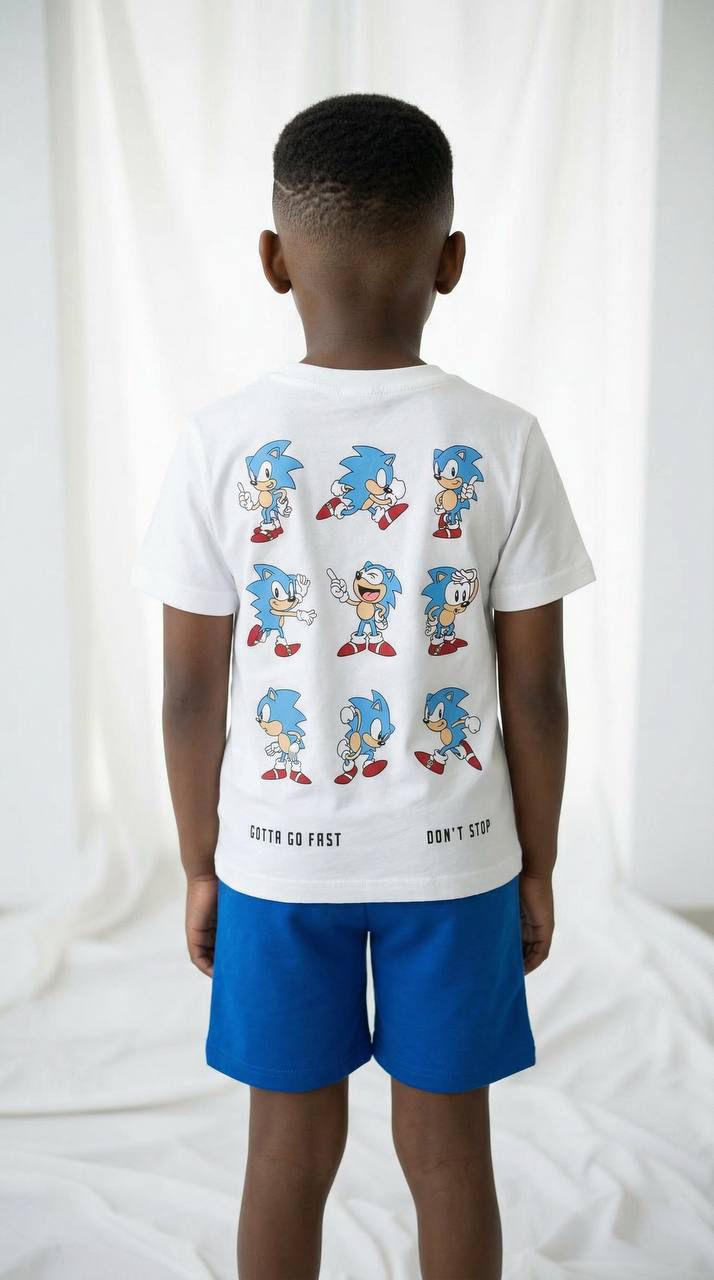 Sonic Erkek Çocuk Şortlu Takım