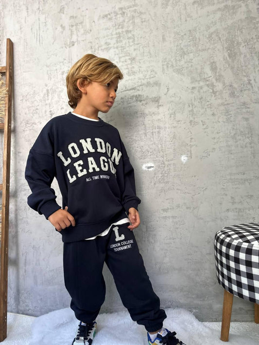 SÜZENE LONDON LEAGUE NAKIŞLI ZR MODEL LACİVERT ERKEK  ÇOCUK TAKIM