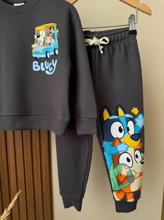 Bluey Baskılı Antrasit Erkek Çocuk Takım