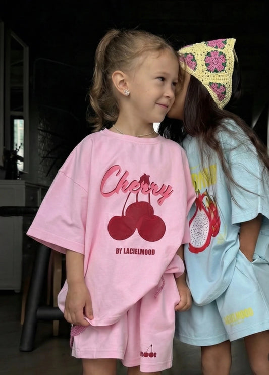 Kız Çocuk Cherry Mood Oversize Takım