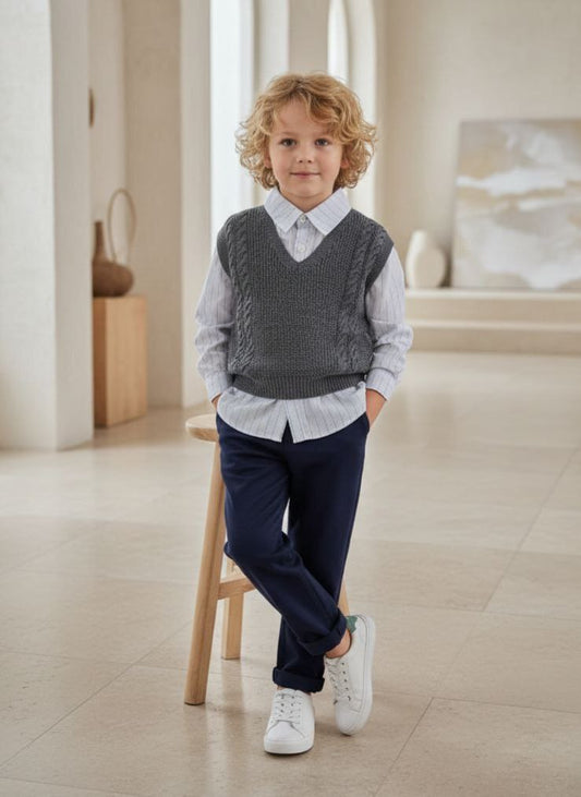 Triko Süveterli Erkek 3'lü Takım